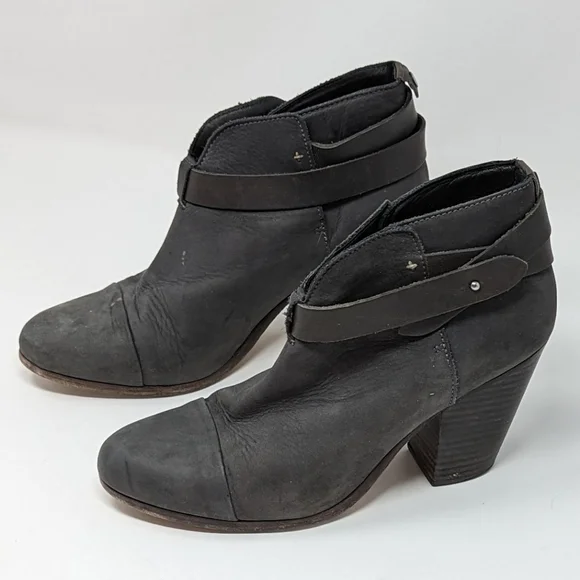 Rag & Bone Harrow Gray Suede Booties With Box Size 39.5 US Size 8.5 - Picture 8 of 10